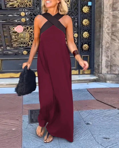 Aubri | Dress with Crossed Cut