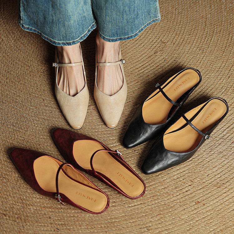 Wilhelmina | Smooth Slip-On Mules