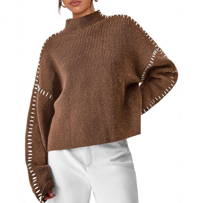 Jolene – Oversized Whipstitch Detail Jumper
