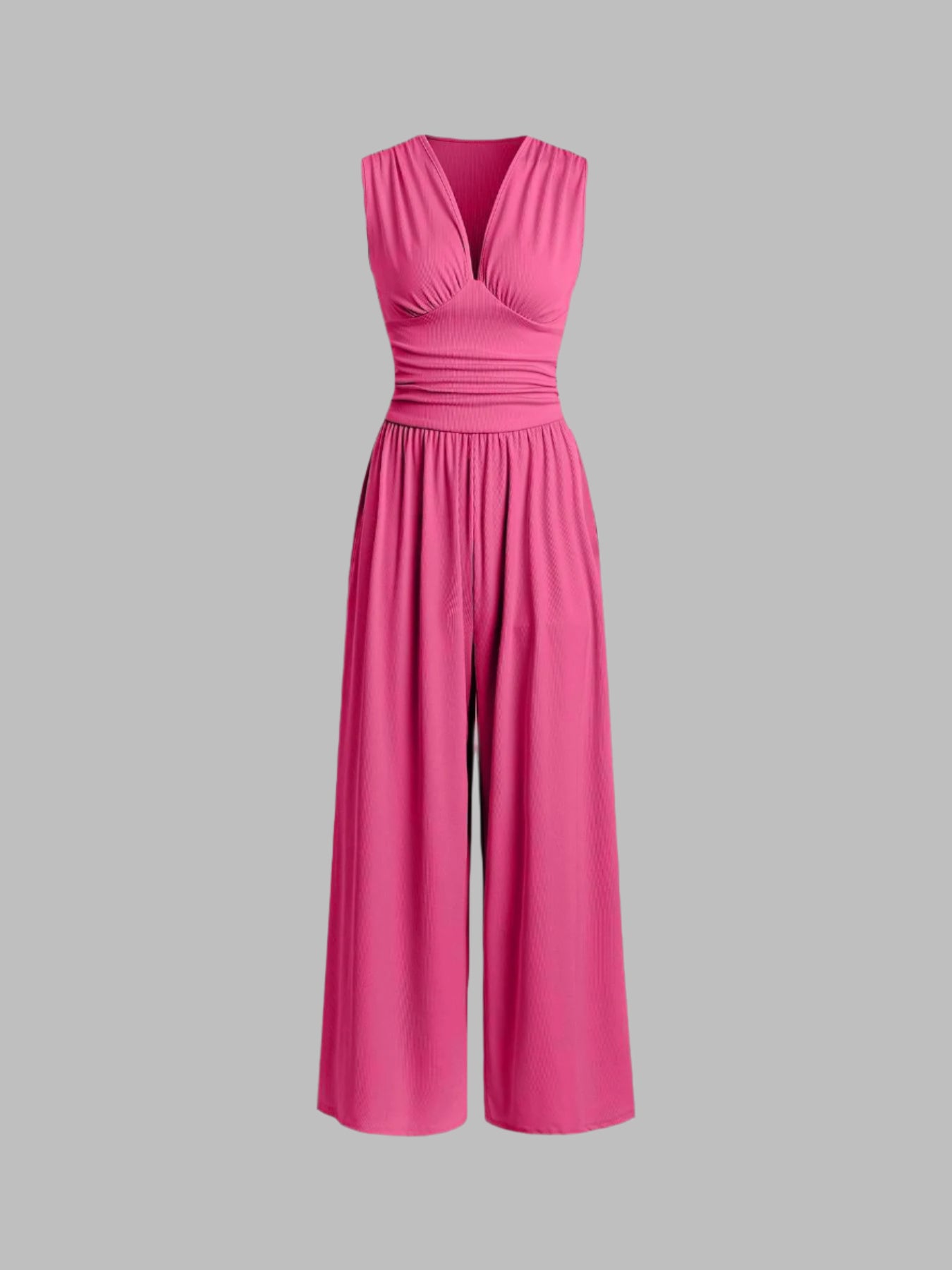 Alvina – Wide Leg Ruched Jumpsuit