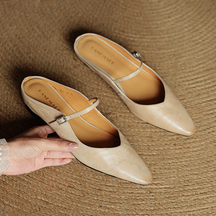 Wilhelmina | Smooth Slip-On Mules