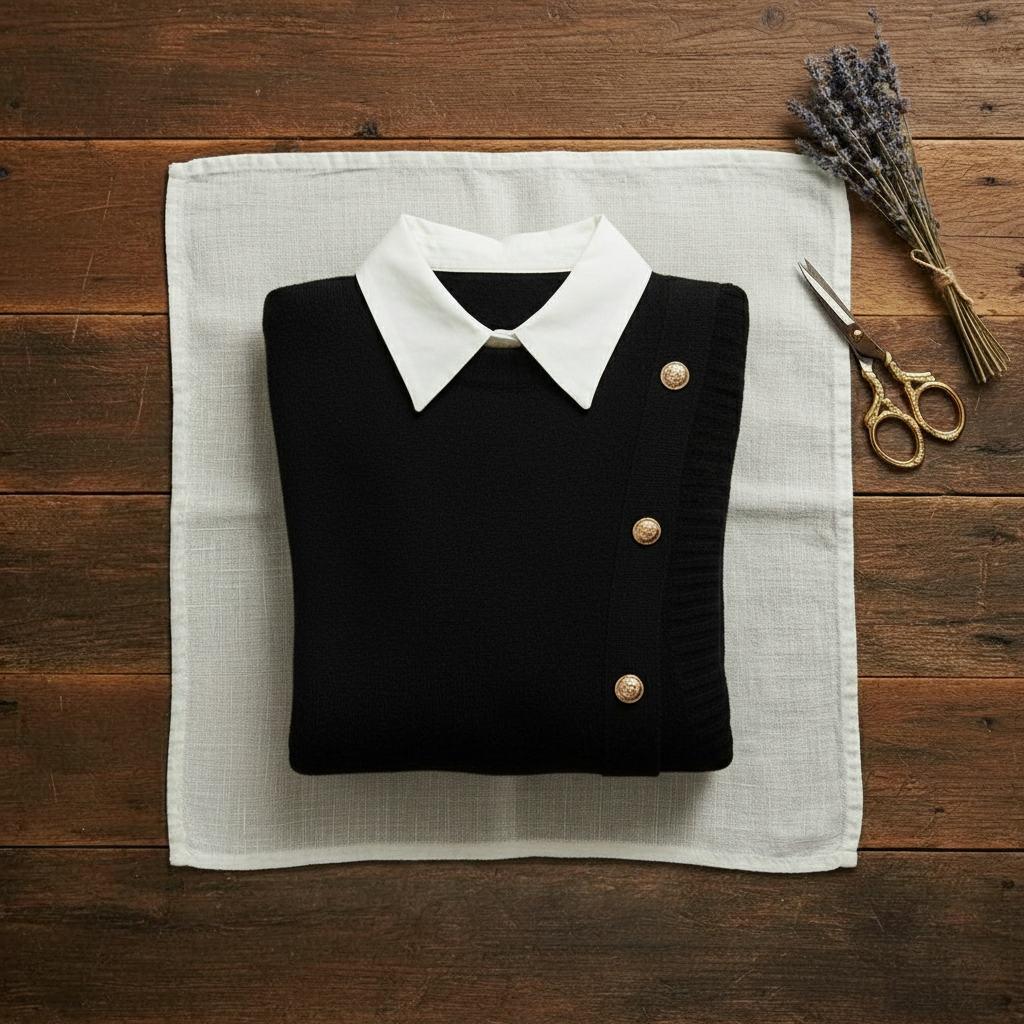 Vera – Knit Vest with Double Button Detail