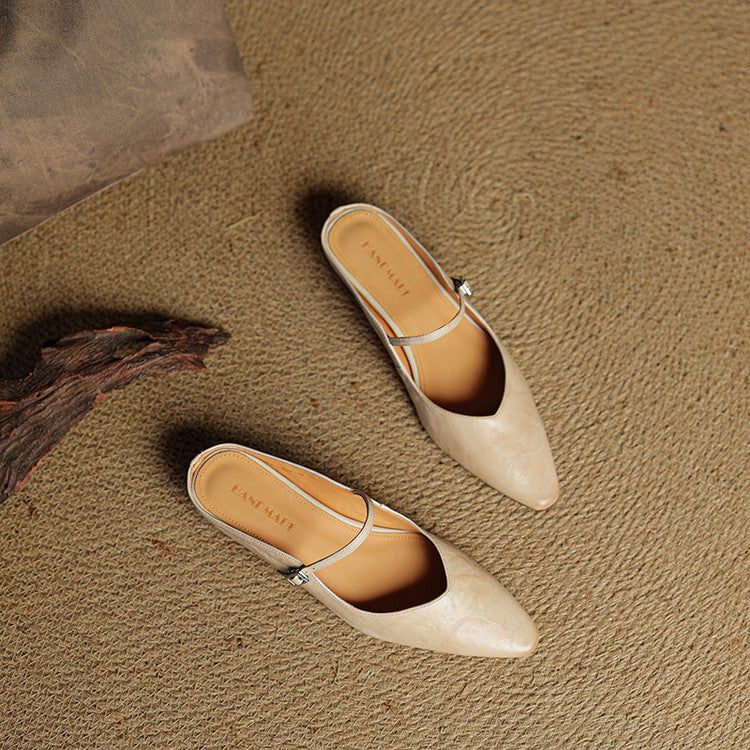 Wilhelmina | Smooth Slip-On Mules