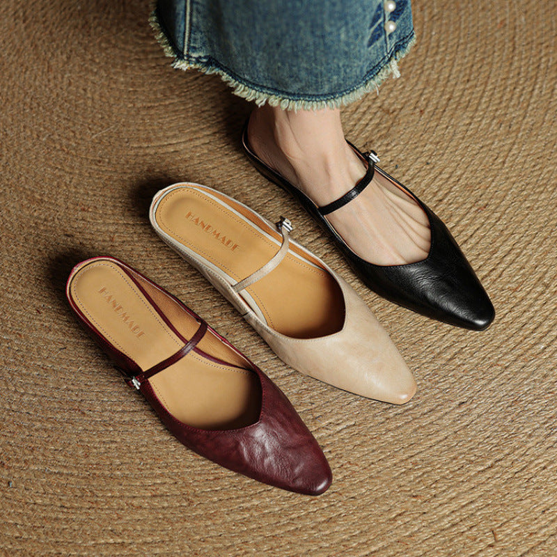 Wilhelmina | Smooth Slip-On Mules