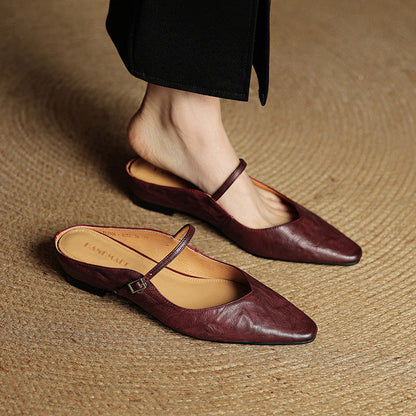 Wilhelmina | Smooth Slip-On Mules