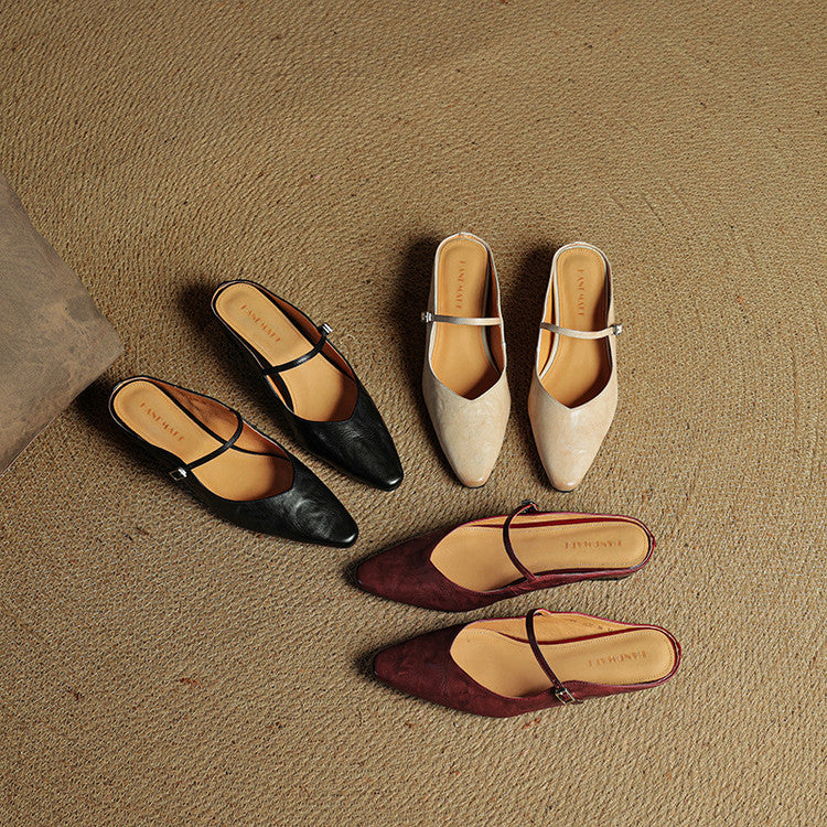 Wilhelmina | Smooth Slip-On Mules