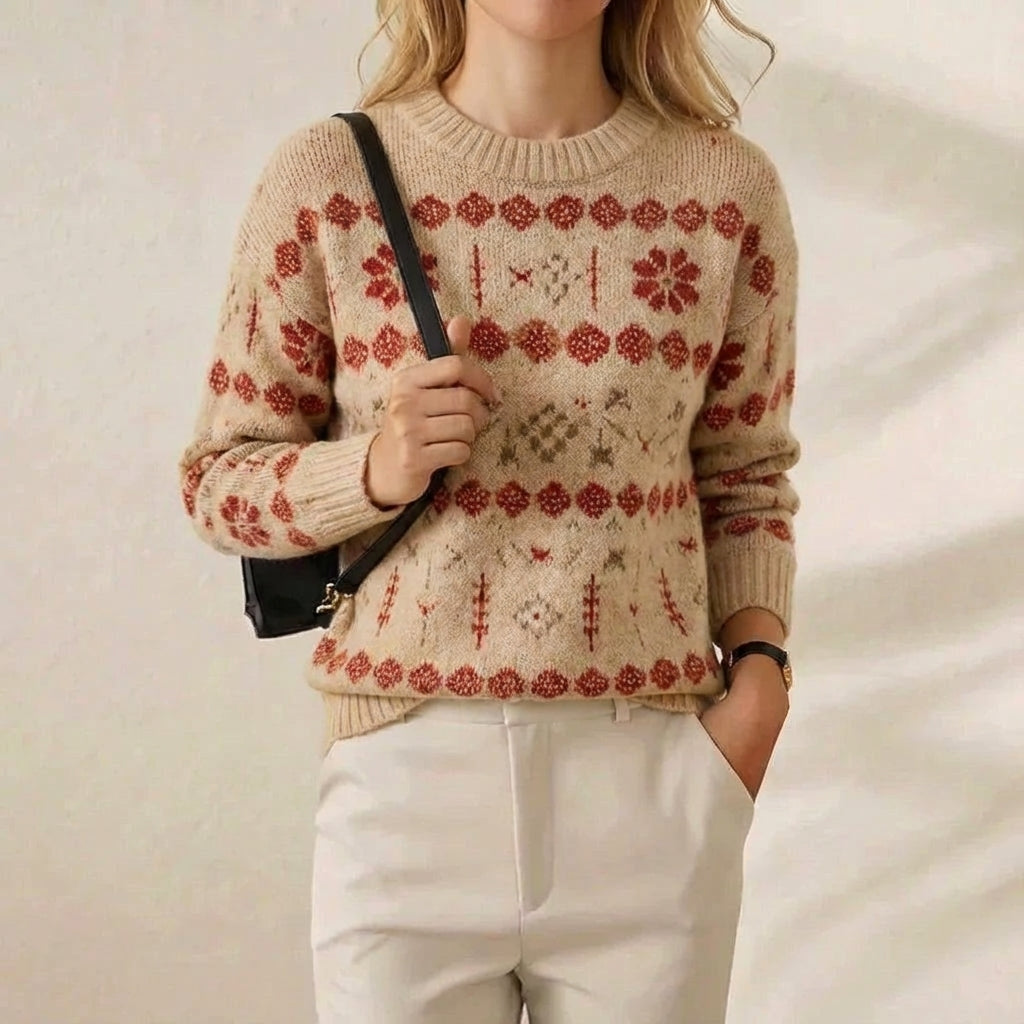 Yolanda – Fair Isle Knit Crew Neck Jumper