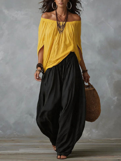 Jill – Relaxed Off-Shoulder Two-Piece Set