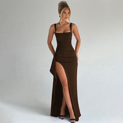 Rosalie | Open-Back Slip Maxi Dress