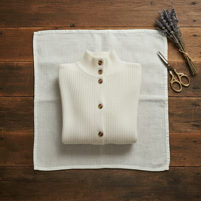 Marlene – Ribbed Button-Up Knit Cardigan