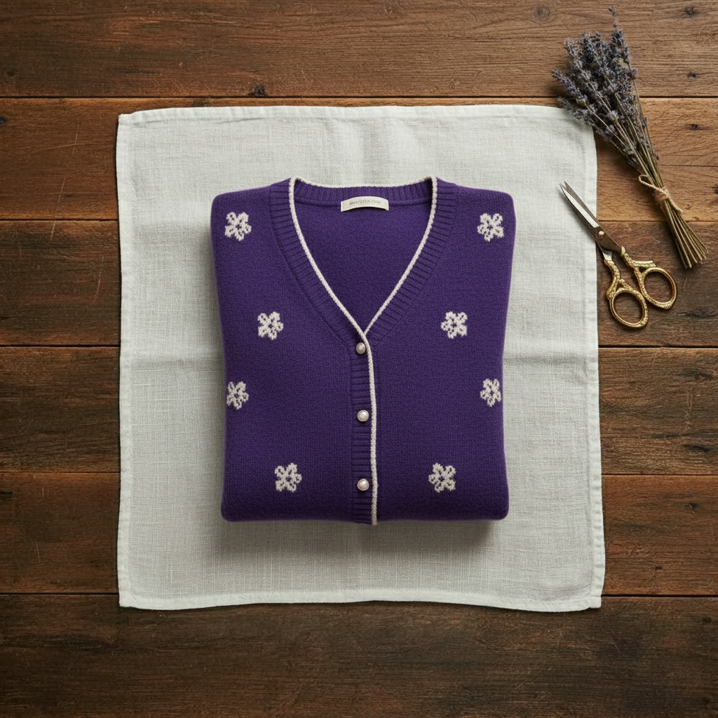 Dolores – Floral Embroidered Knit Cardigan