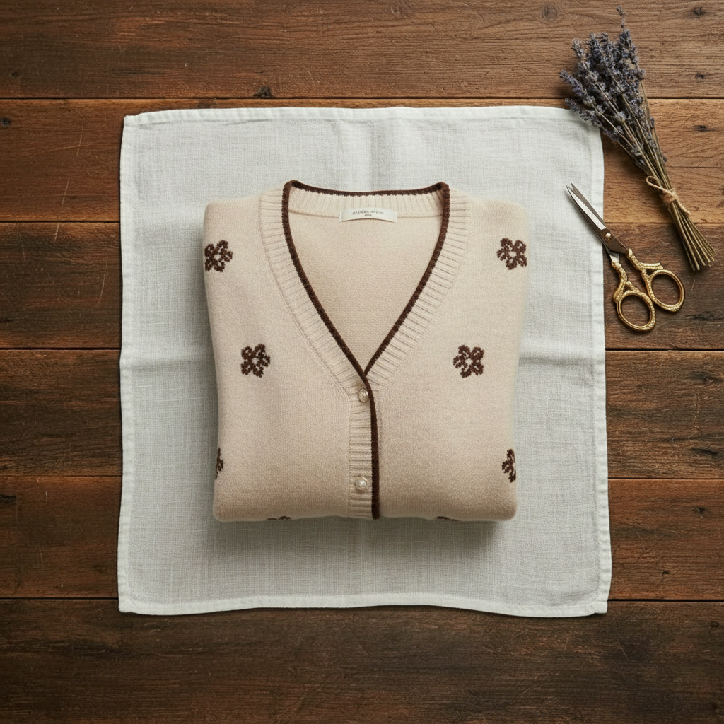 Dolores – Floral Embroidered Knit Cardigan