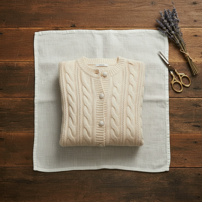 Madelyn – Cable Knit Button-Up Cardigan
