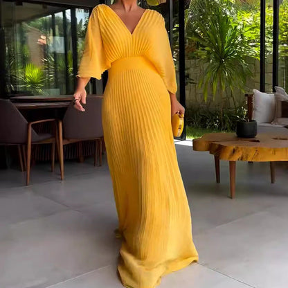 Rhoslyn | Floating Ribbed Maxi Dress