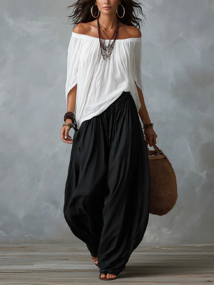 Jill – Relaxed Off-Shoulder Two-Piece Set