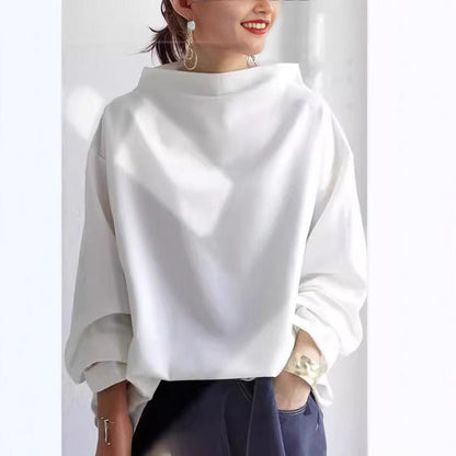 Alma – Oversized High-Neck Relaxed Top