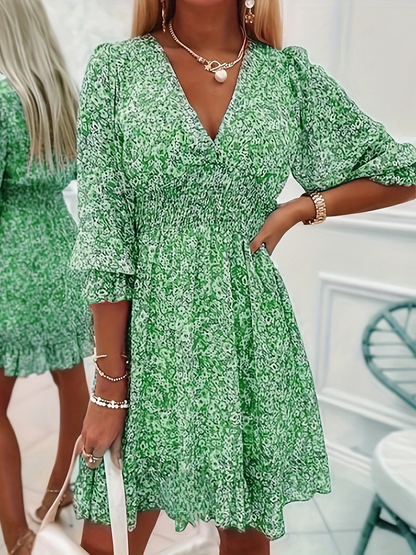 Junia | Floral Ruffle Mini Dress
