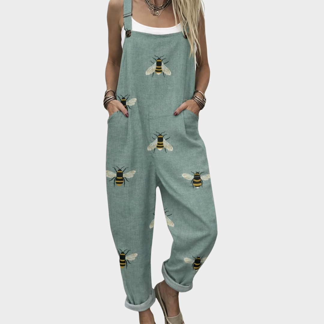 Ella | Green & Blue Overalls