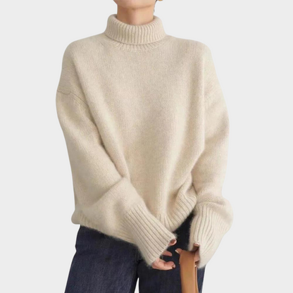 Claudette – Oversized Turtleneck Knit Jumper