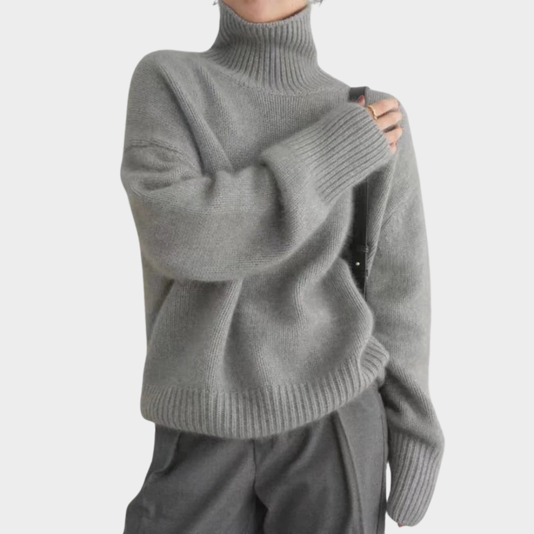 Claudette – Oversized Turtleneck Knit Jumper