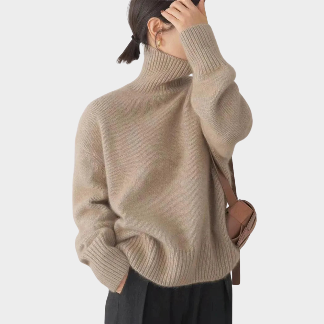 Claudette – Oversized Turtleneck Knit Jumper