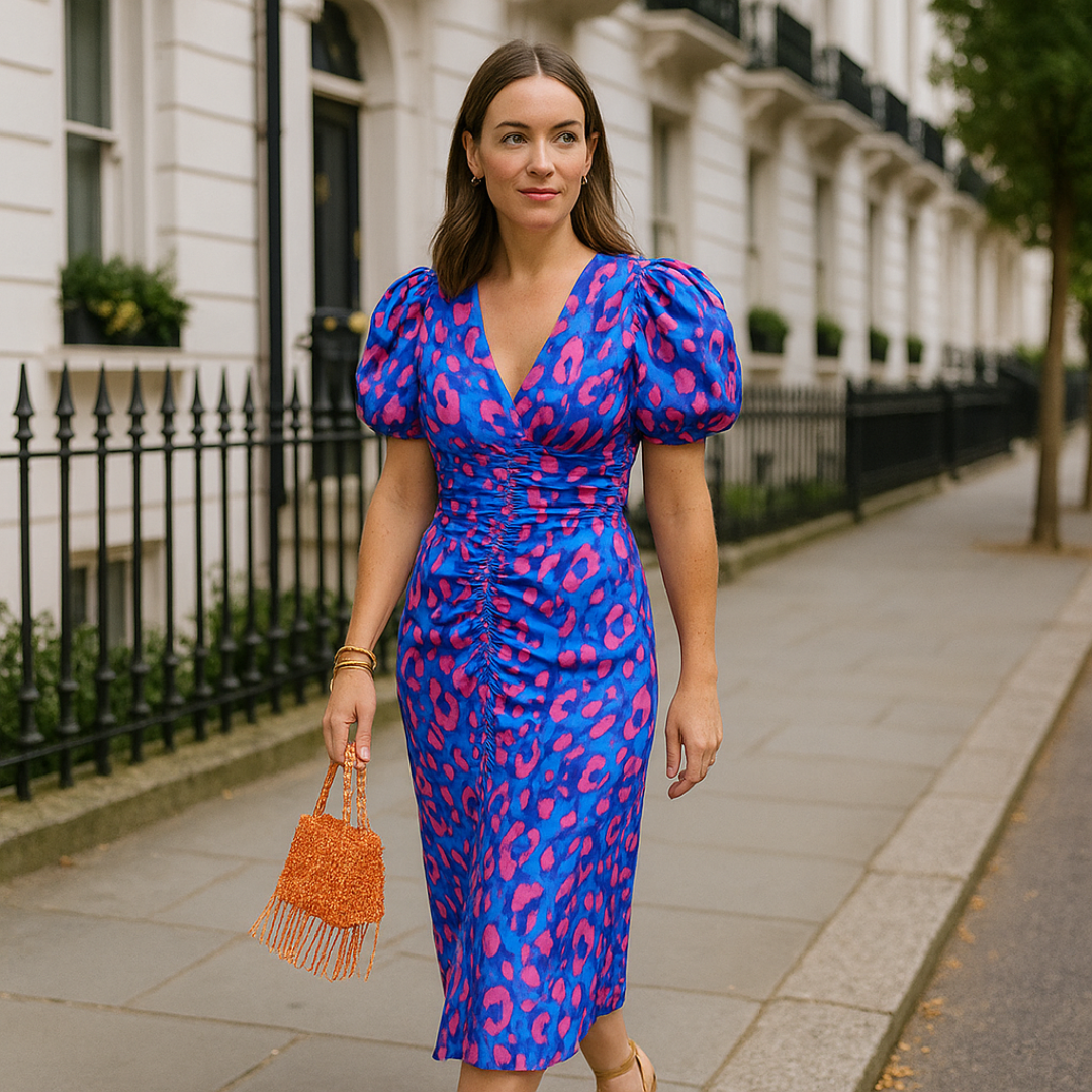 Dior | Pleated Sleeve Colourful Dress