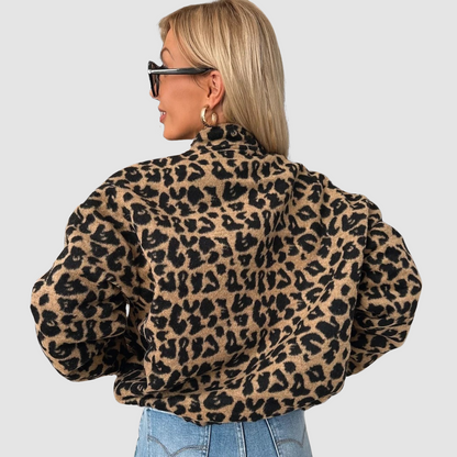 Rosemarie – Leopard Print Button-Up Jacket