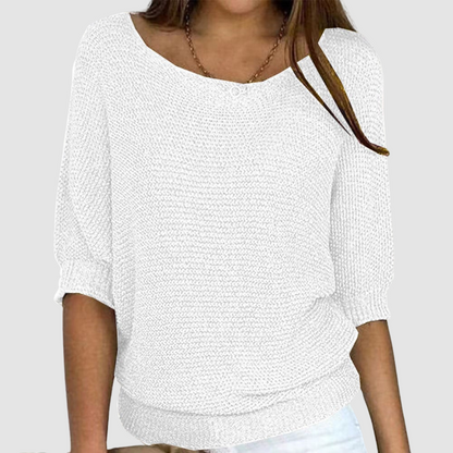 Mamie – Relaxed Knitted Batwing Top