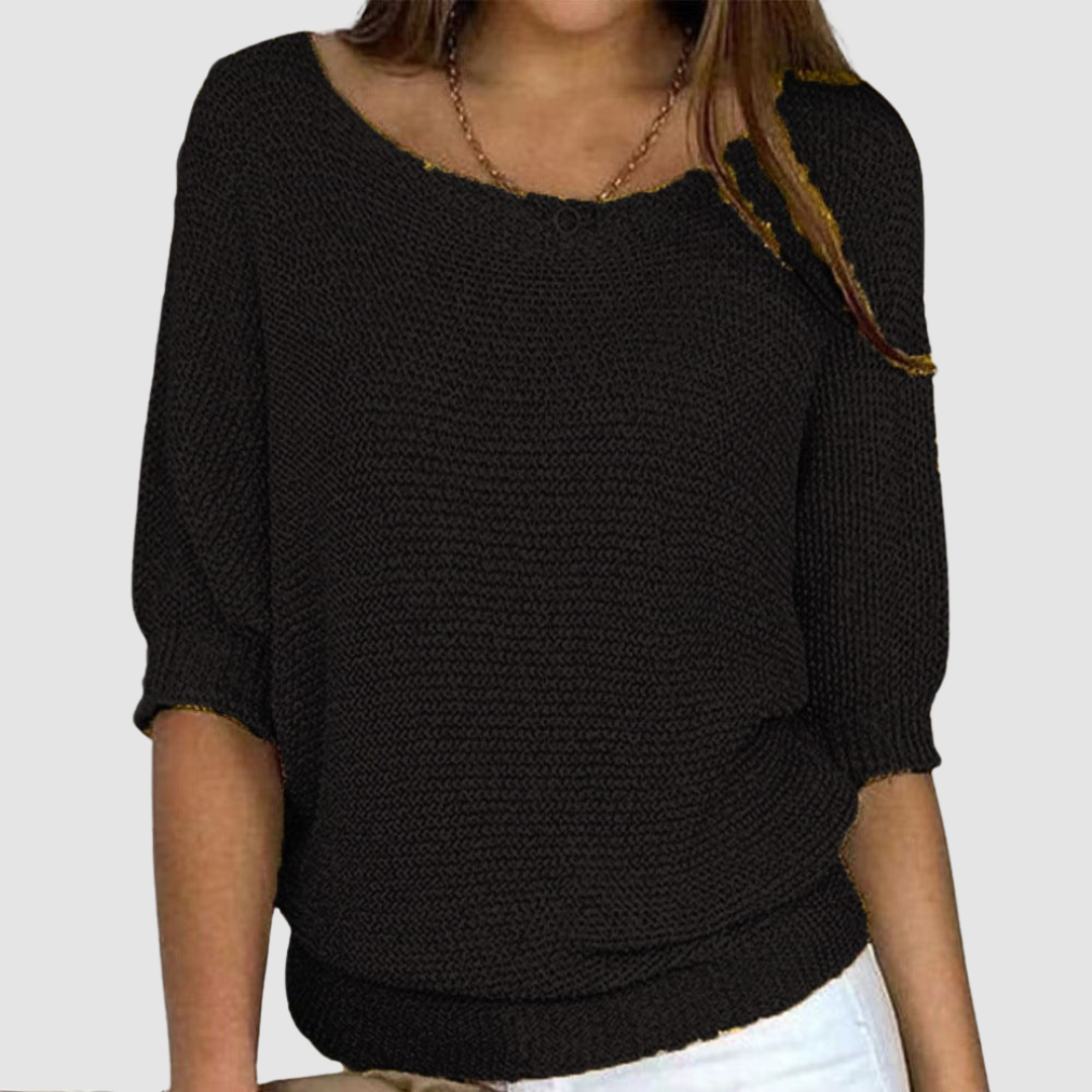 Mamie – Relaxed Knitted Batwing Top