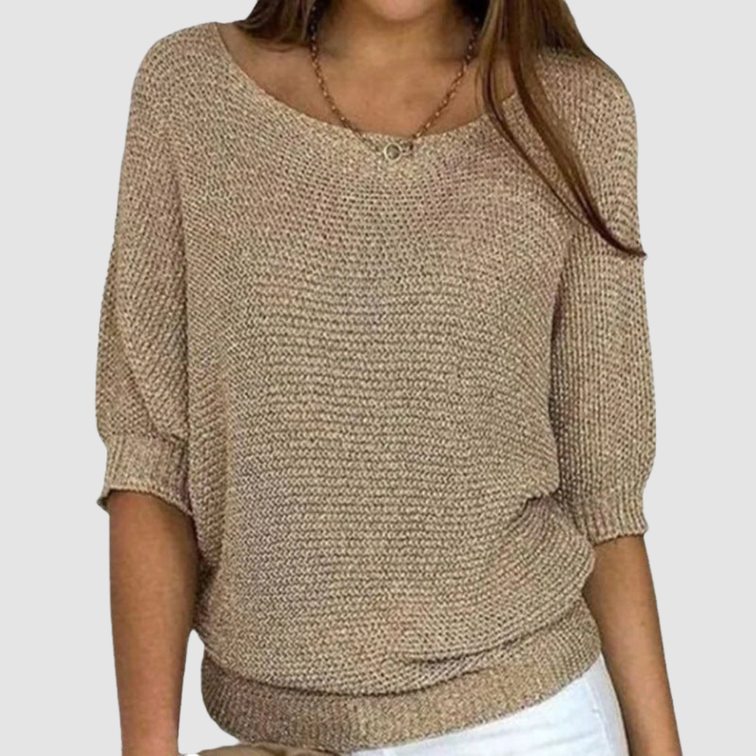 Mamie – Relaxed Knitted Batwing Top