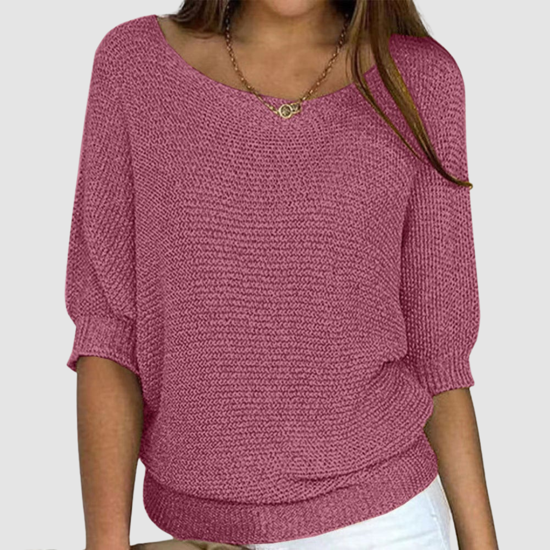 Mamie – Relaxed Knitted Batwing Top