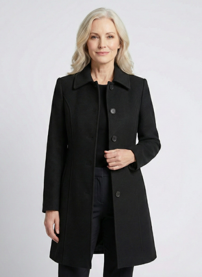Maureen – Elegant Tailored Button-Front Coat