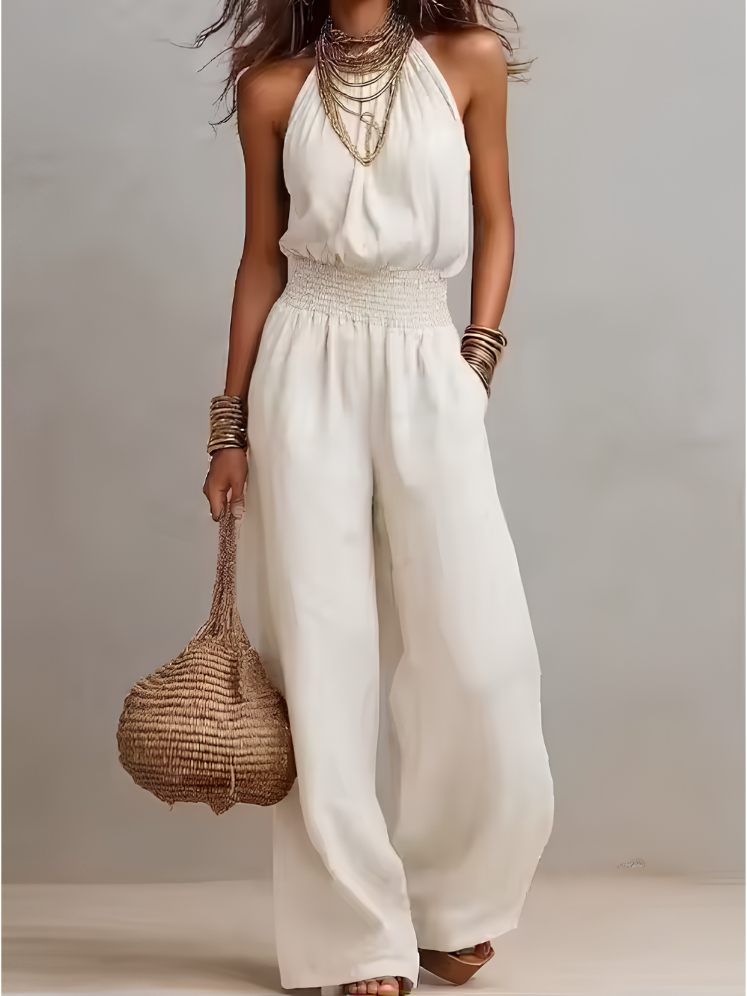 Ruth – Halter Neck Wide-Leg Jumpsuit