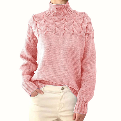Myra – Cable Knit Turtleneck Jumper