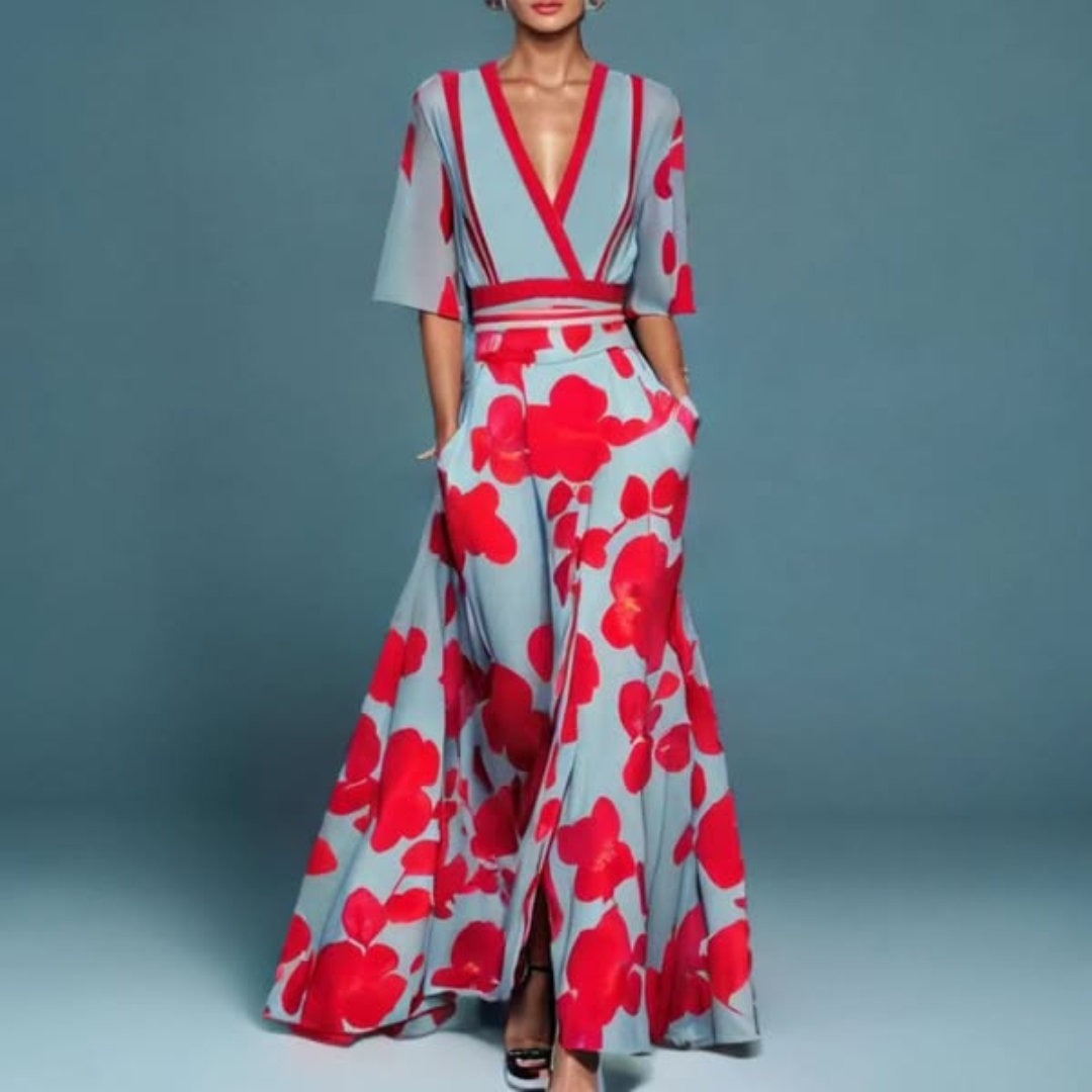 Kirsten | Elegant Floral Wrap Dress