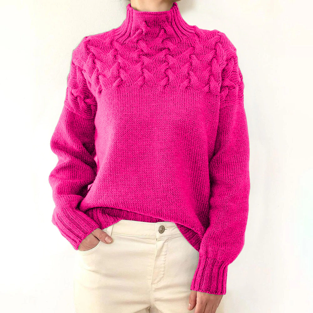 Myra – Cable Knit Turtleneck Jumper
