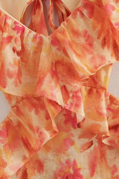 Briella | Floral Ruffle Dress