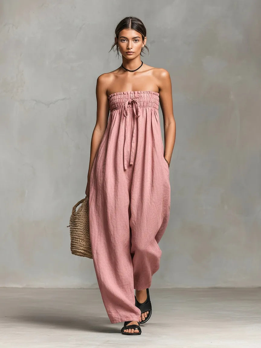 Celeste – Strapless Wide-Leg Jumpsuit