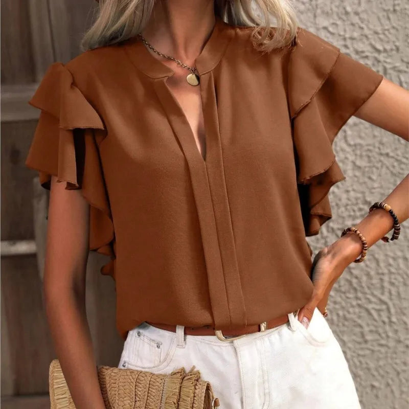 Stevie | Chic Blouse with Elegant Ruffle Sleeves