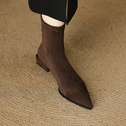 Selma – Pointed Toe Stretch Sock Boots