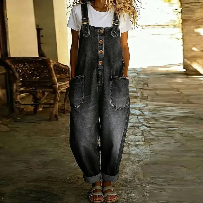 Abigail | Adjustable Denim Overalls