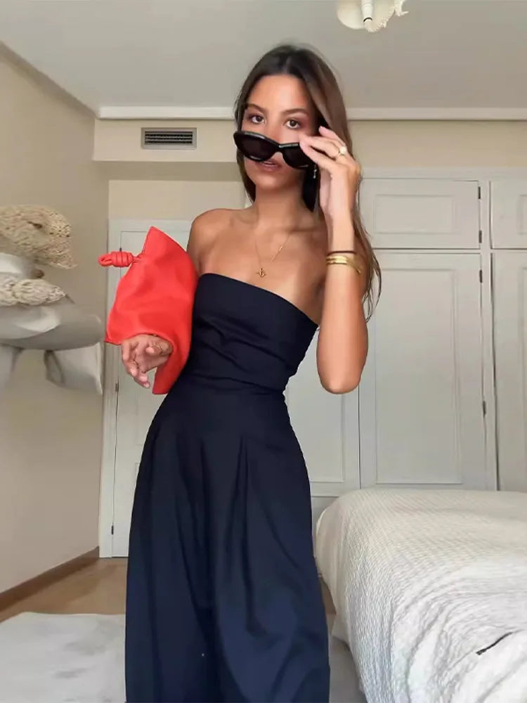 Deborah – Strapless Wide-Leg Jumpsuit