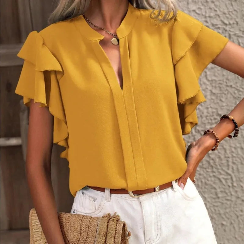 Stevie | Chic Blouse with Elegant Ruffle Sleeves