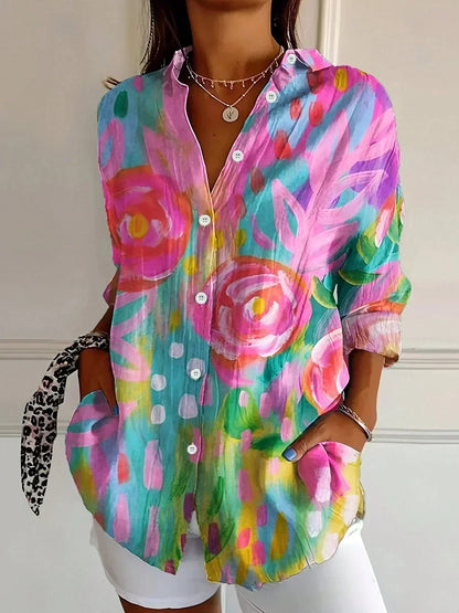 Emerie | Colourful Pattern Blouse