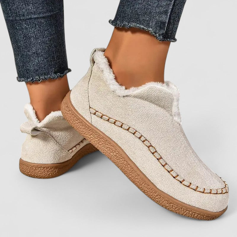 Leanne – Fleece-Lined Suede Slip-On Boots