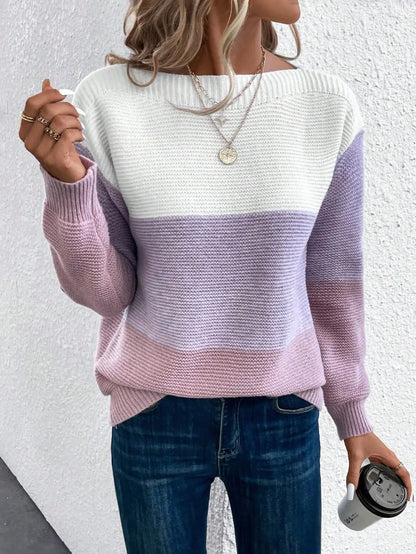 Rita – Colour Block Knit Jumper