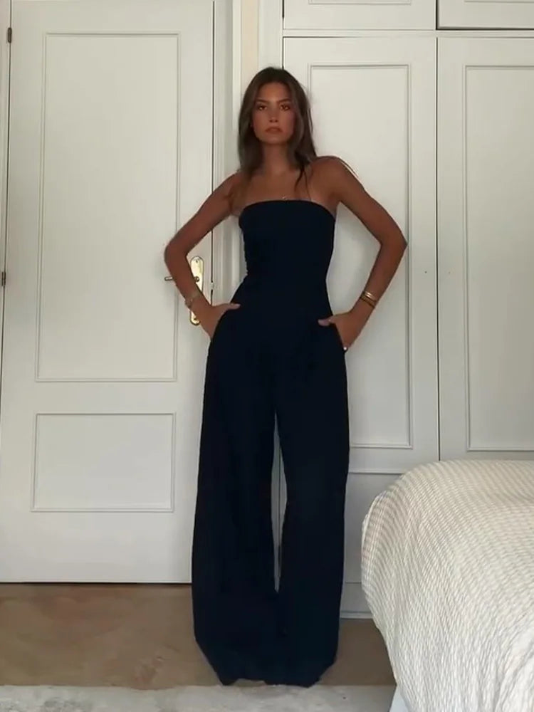 Deborah – Strapless Wide-Leg Jumpsuit