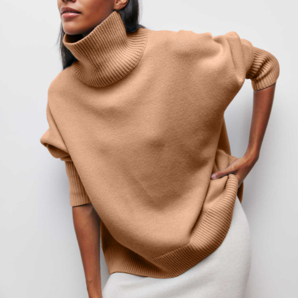 Wendy – Oversized Turtleneck Knit Jumper