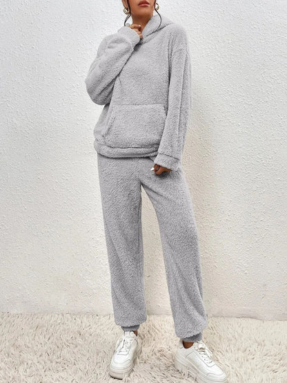 Shannon – Fluffy Teddy Hoodie and Pants Set