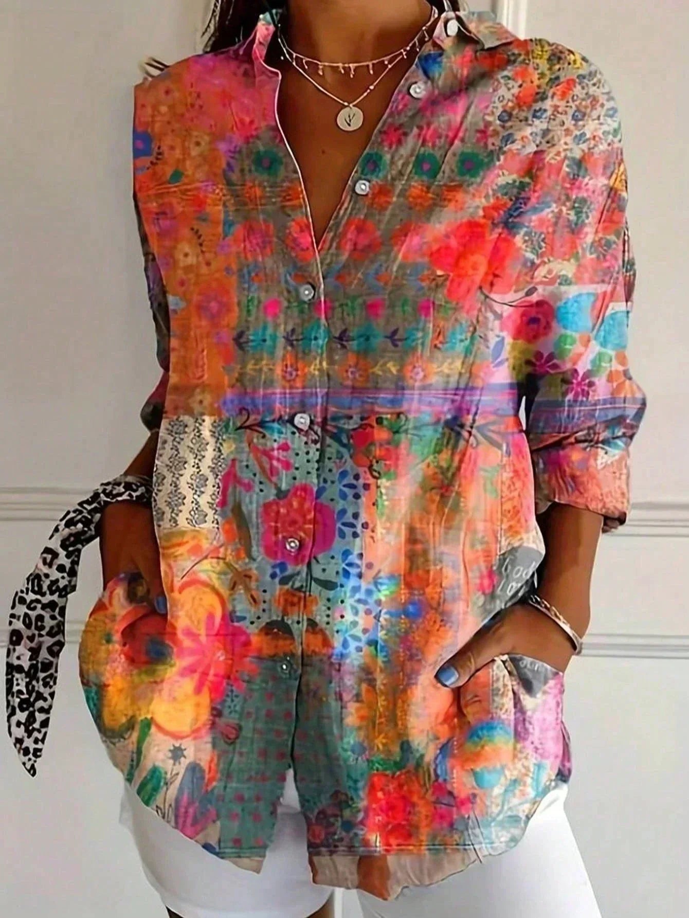 Emerie | Colourful Pattern Blouse